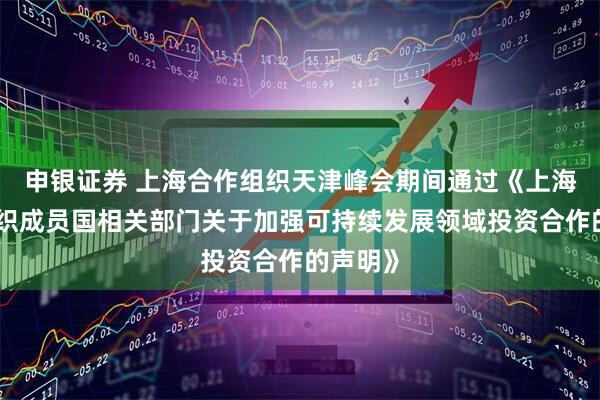 申银证券 上海合作组织天津峰会期间通过《上海合作组织成员国相关部门关于加强可持续发展领域投资合作的声明》