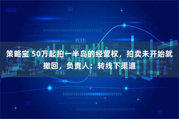 策略宝 50万起拍一半岛的经营权，拍卖未开始就撤回，负责人：转线下渠道